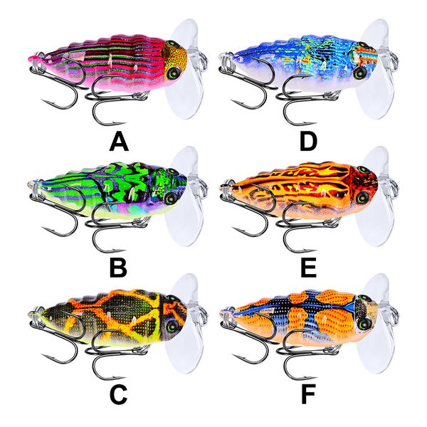 Neue 500 teile/los Insekten Minnow köder Angeln Lockt kit zikade Süßwasser Kurbel köder 4g 4 cm Schwimmende isca künstliche Hartplastik Köder K1649