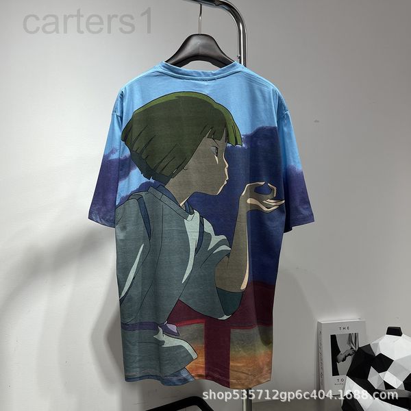 

women's t-shirt designer [correct version]l luojia 2022 summer ins super fire loose round neck cartoon short sleeve t-shirt men and wom, White