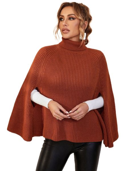 

turtleneck cloak sleeve sweater v9rr#, White;black