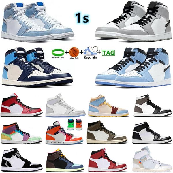 

jumpman 1 1s basketball shoes mens womesn dark mocha chicago obsidian unc white lucky green outdoor sports trainers sneakers 36-47