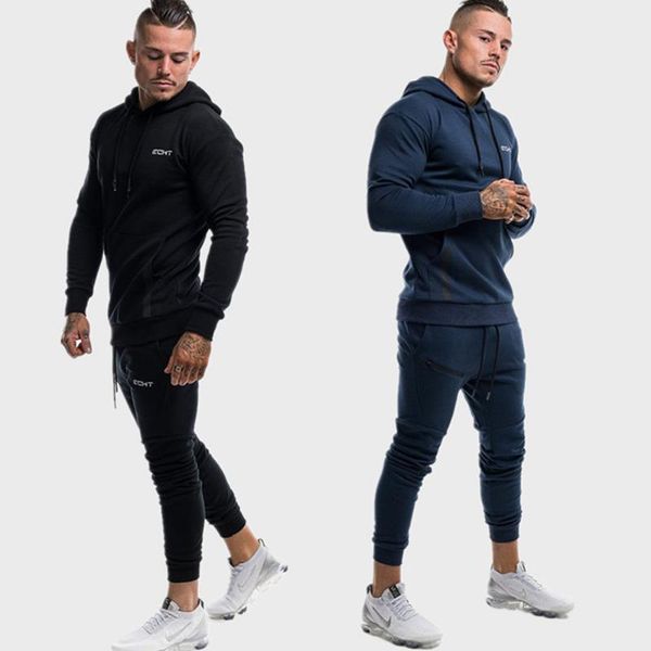 

men's tracksuits men's tracksuits casual hoodies pants 2pcs sets gym sportswear suit men fitness sweatshirt jogger sweatpants male, Gray