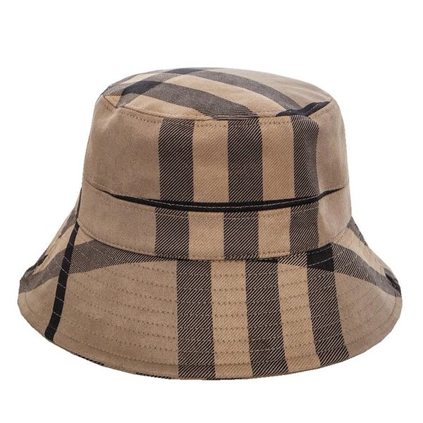 

stingy brim hats summer style color plaid men's and women's shade basin hat 220823, Blue;gray