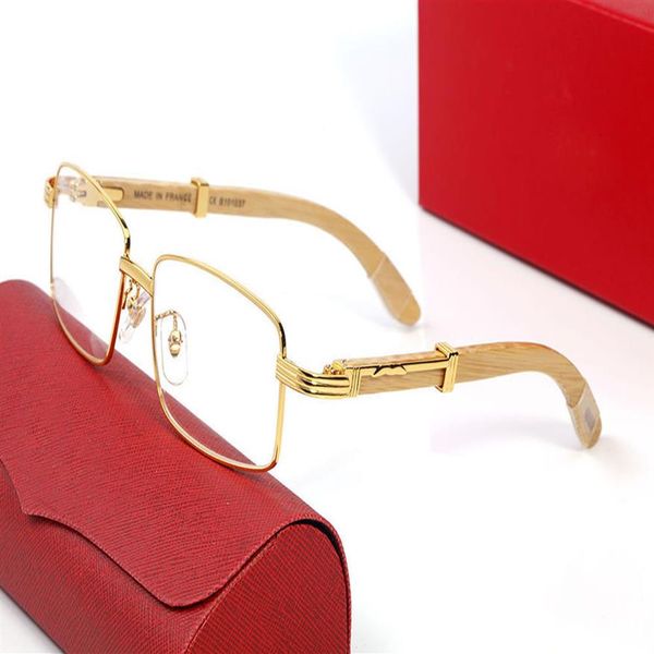 

wood sunglasses for women men buffalo horn glasses fashion mens designer sunglasses gold silver metal bamboo frames eyeglasses wit3075, White;black