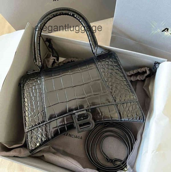 

designer bag bbalencagss handbags 2022 star's women's b versatile hourglass b-shaped crocodile