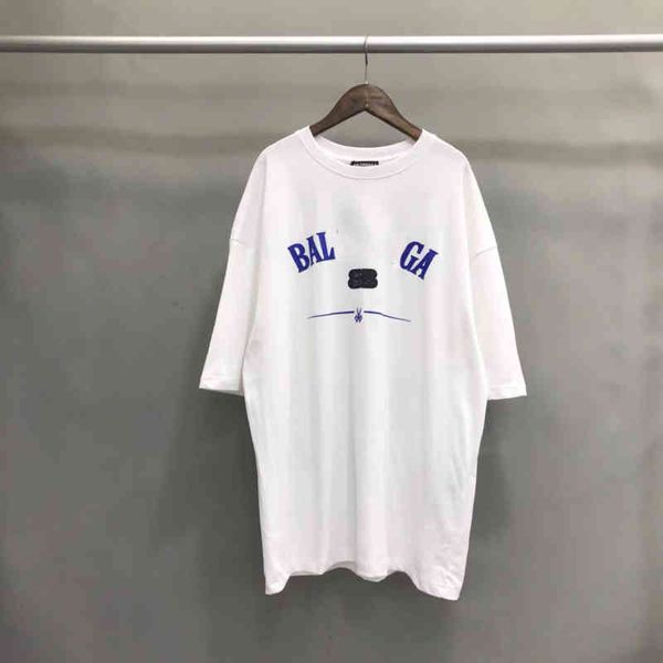 

designer luxury women classic european t-shirt fashion graffiti pure cotton short back letter printing pullover mens and womens size m-3xl t, White;black