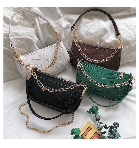 

chain aslant bag 4 colours women shoulder designer genuine leather fashion underarm mini bag