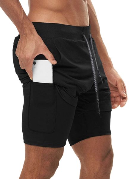 

men drawstring sports shorts with phone pocket r0fi#, White;black