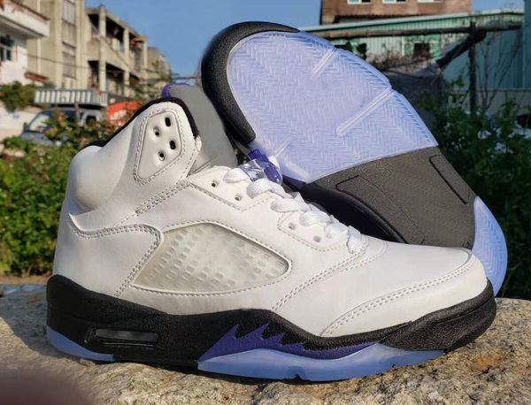 

us 7-13 men 5 prfc basketball shoes white orange 5s easter concord doernbeche green bean white/dark concord/black outdoor sports sneakers wi