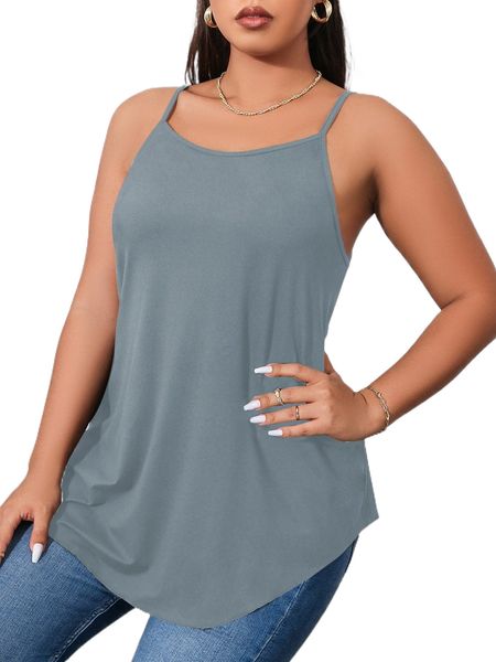 

plus solid cami h6hm#, Black