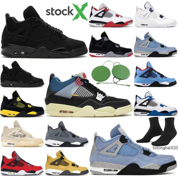 

sail jumpman 4 4s basketball shoe mens sneakers heritage rebellionaire university blue fire red oreo bred black cat guava ice white cement o