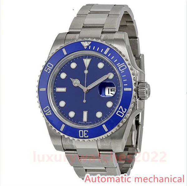 

classic mens watch 40mm ceramic bezel limited ref.116400 automatic mechanical sapphire glass anniversary stainless glide lock 2813 movement, Slivery;brown