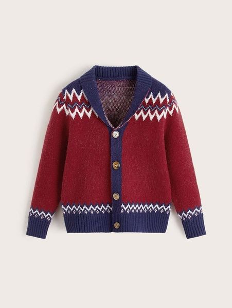 

toddler boys color block chevron pattern cardigan she, Blue