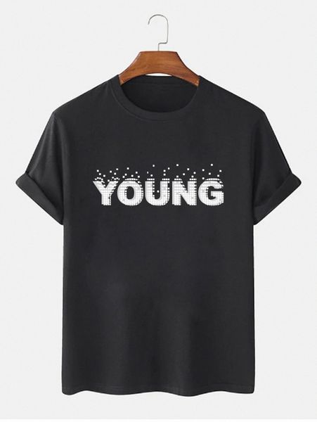 

men letter graphic tee 43wn#, White;black