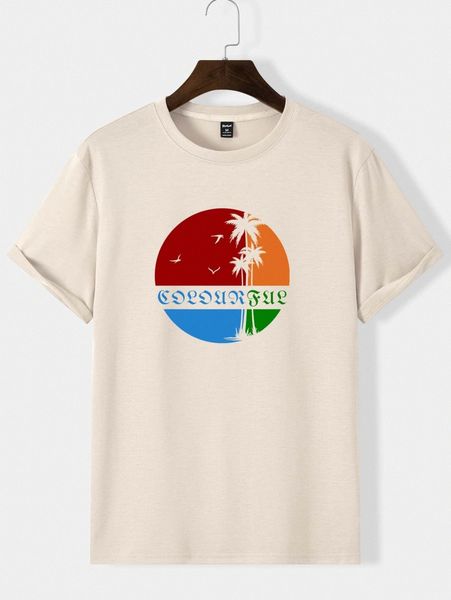 

romwe guys letter tropical graphic tee 25yx#, White;black
