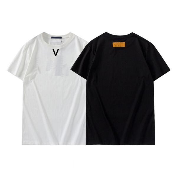 

2022 new brand luxury designer tee chest letter embroidery heavy embroidery signature short-sleeved t-shirt men and women tshirt, White