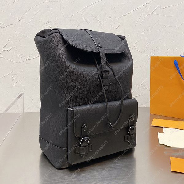 Schwarzer Designer-Rucksack für Damen, Lederrucksäcke, luxuriöse Schulranzen, Outdoor-Rucksäcke, klassische Schultaschen, schlichte Business-Umhängetasche