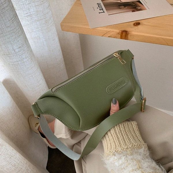 

waist belt bag black fanny pack for women leather chest pack banana bum bag letter phone pouch women waist 2020 summer new 72u6#