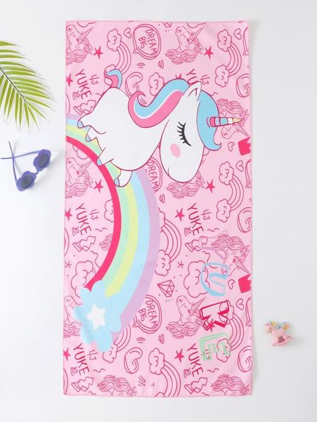 

toddler girls cartoon graphic beach blanket she, Blue