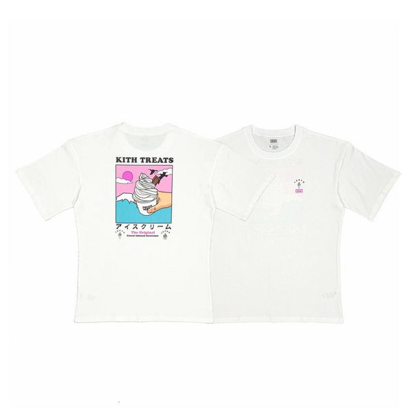 T-Shirt Kurzarm American Funny Cartoon Foam Kith Bedruckte Ärmel Herren Ins Fashion Loose Couple Half Top Stoff