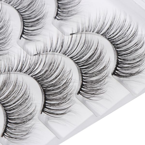 

5 pairs 3d false eyelashes natural long wispies cross cruelty eyes lashes extension handmade makeup beauty tool 220524