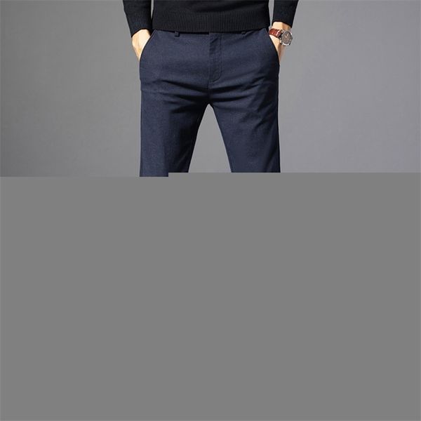 

winter autumn men's cotton casual long pants mens pants 201128, Black