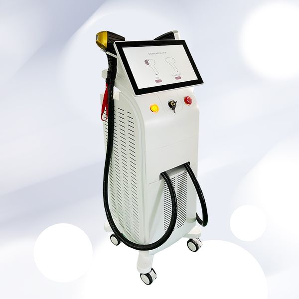 

2022 new 2 handle diode laser hair removal machine acceptable whole sales price spa clinic use, Black