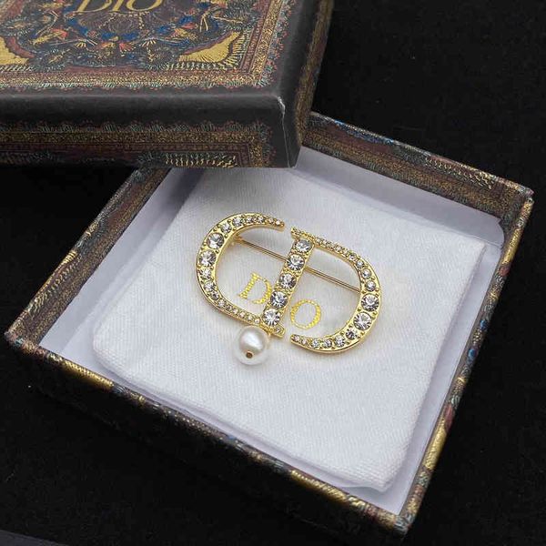 

fashion new jewelry trend luxury brand designer wholesale family d gold letter of diamond rin pearl tassel for men women in autumn, Silver
