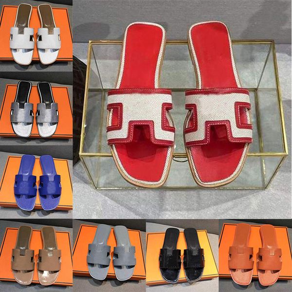 

classic beach sandals shoes flat heel summer designer leather ladie thong embroidered fashion women alphabet mules l bathroom ladies sandal, White;red