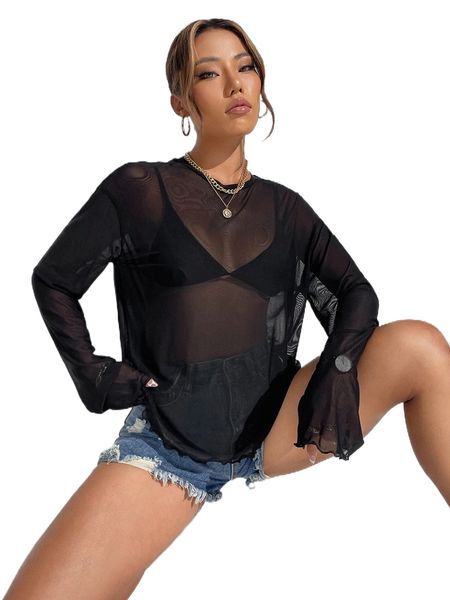 

lettuce trim sheer without bra c0hs#, White