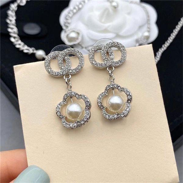 

full diamond chains pearl flower shaped luxury earrings bracelet necklace x12172, Silver