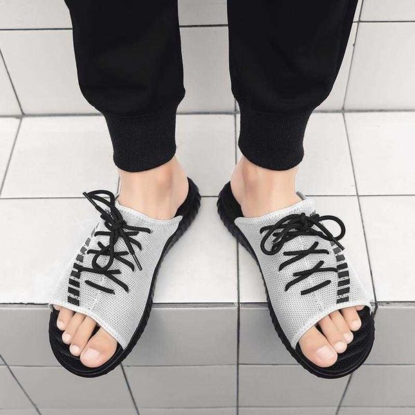 

2022 slippers sandles for men sandale ete homme sandalias hombre verano sandals beach playa outdoor sandals-men deportivas summer, Black