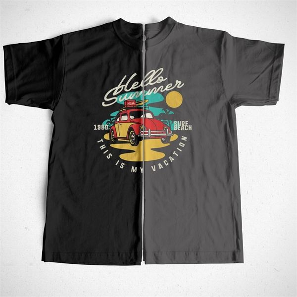 

coolmind kaus pria gambar cetak musim panas longgar lengan pendek katun 100% kaus pria cetak surfing keren ukuran besar kasual kaus tshirt 2, White;black