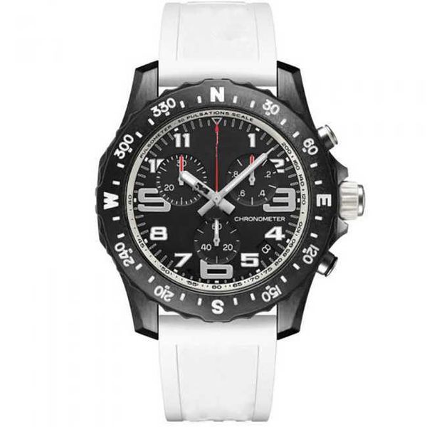 

2022 luxury men's watch japan superquartz endurance pro chronograph 44mm avenger hurricane white rubber strap 1884 men watches hardex g, Slivery;brown
