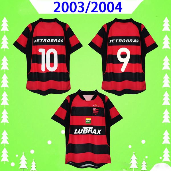 

retro flamengo soccer jerseys 2003 2004 home red black vintage classic commemorate collection flemish 03 04 football shirts #10 zico uniform, Black;yellow