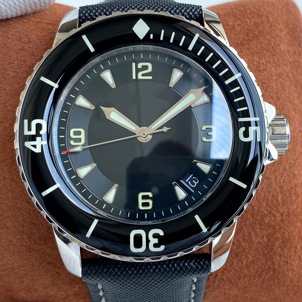 

business watch mens automatic mechanical watches waterproof luminous 41mm sapphire wristwatch strap adjustable montre de luxe, Slivery;brown