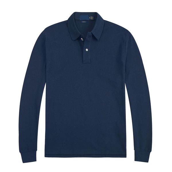 

mens shirts long sleeve blouse t-shirt design solid color clothes all-match neck button spring and autumn casual man polo small horse z2laz2, White;black