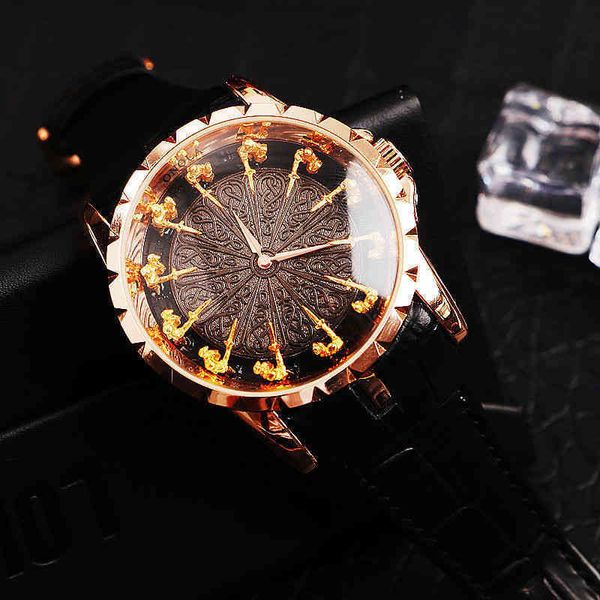 Roger Round Watch Clean-Factory Masa Şövalyesi Roge On İki Erkek Dial Dial Waterope Mizaç Moda Trendi