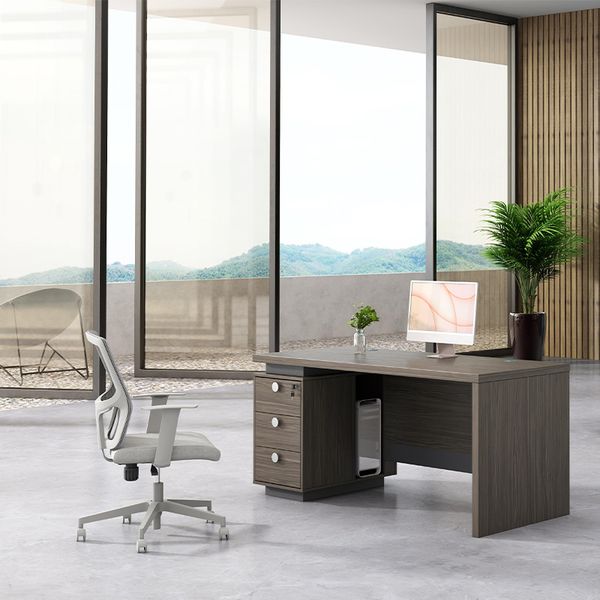 

commercial furniture computer workstation high end modern style executive office desk with drawers
