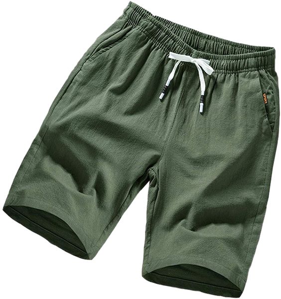 

men's linen casual classic fit elastic waist shorts with drawstring g1zc#, White;black