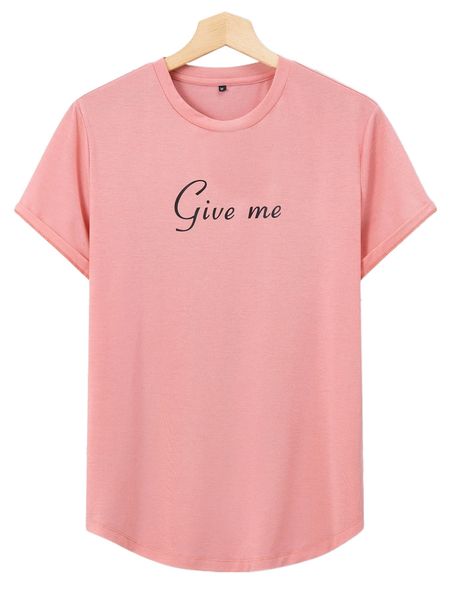 

men letter graphic round neck tee l59x#, White;black