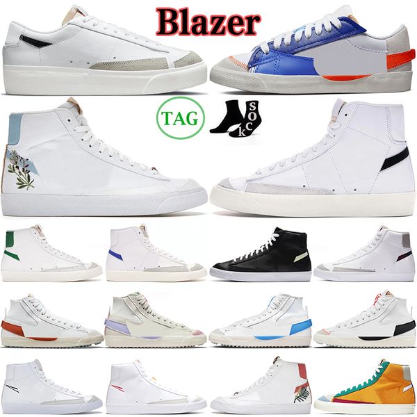 

blazer mid 77 vintage blazers jumbo low casual shoes men women black white multi color indigo pine green university blue mens trainers desig