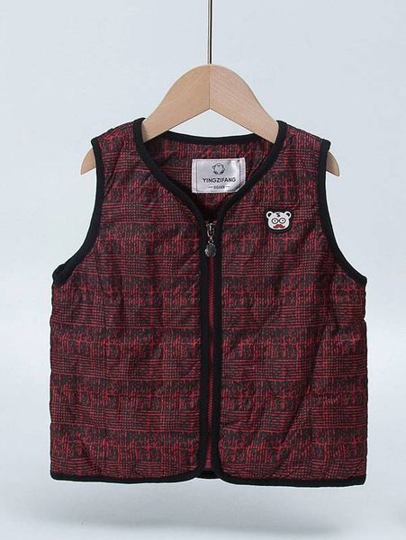 

yingzifang toddler boys cartoon patched vest jacket she, Blue;gray