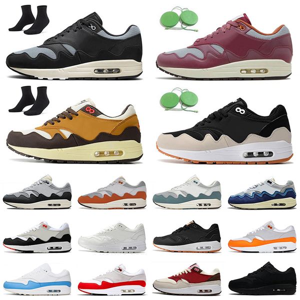 

patta waves 1 running shoes airsmaxs noise aqua monarch black rush maroon 1s 87 sean wotherspoon trainers baroque brown amsterdam sneakers w, White;red