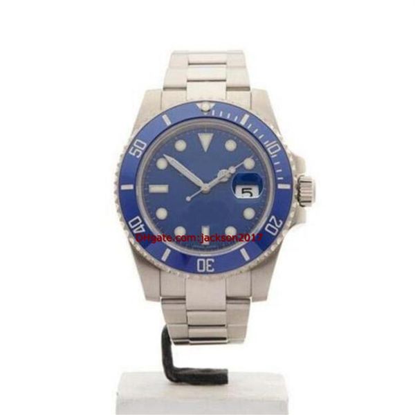 

christmas gift wristwatches mens watch mens watch blue dial smurf 18k white gold watch 116619lb 40mm302i, Slivery;brown
