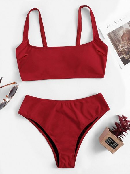 

plus solid bikini swimsuit b8kn#, White;black