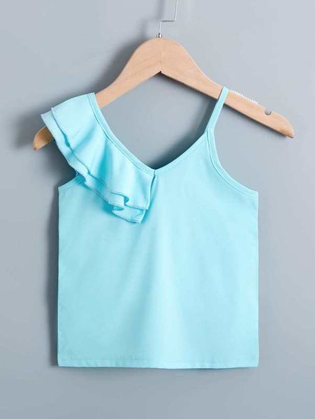 

toddler girls asymmetrical neck sleeveless blouse she, White;black