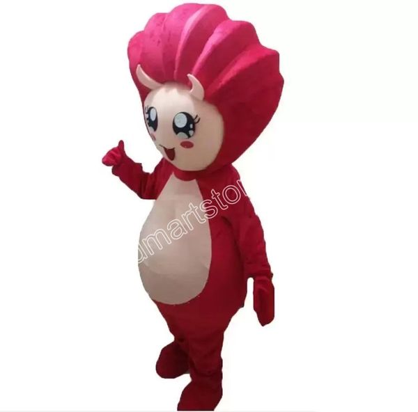 Alta Qualidade Halloween Vermelho Shell Mascote Fase Performance Personagem Personagem Performance Party Dress