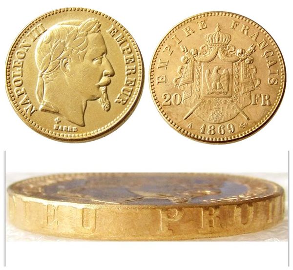 Frankreich 20 Frankreich 1869A/B Vergoldete Kopie Dekorative Münze Metallstempel Herstellung Fabrikpreis