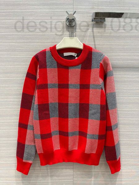 

women's sweaters designer 2022 spring and autumn new products british academy style pattern contrast wool knitted round neck sweater kp, White;black