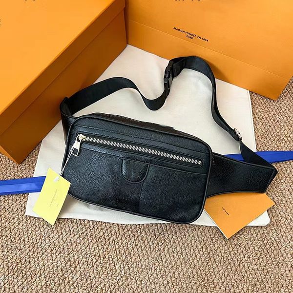 Luxus Marke männer Taille Taschen Klassische Schwarz Handy Fall leder Nylon Große und Kleine Stil BumBag Gürtel Handtaschen Hohe qual2728